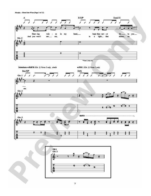 Blood Into Wine - Guitar TAB (Digital Download)