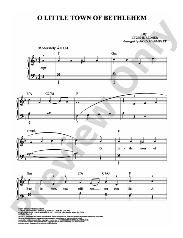 O Little Town of Bethlehem - DSM-PS-0006811 - Easy Piano (Digital Download)