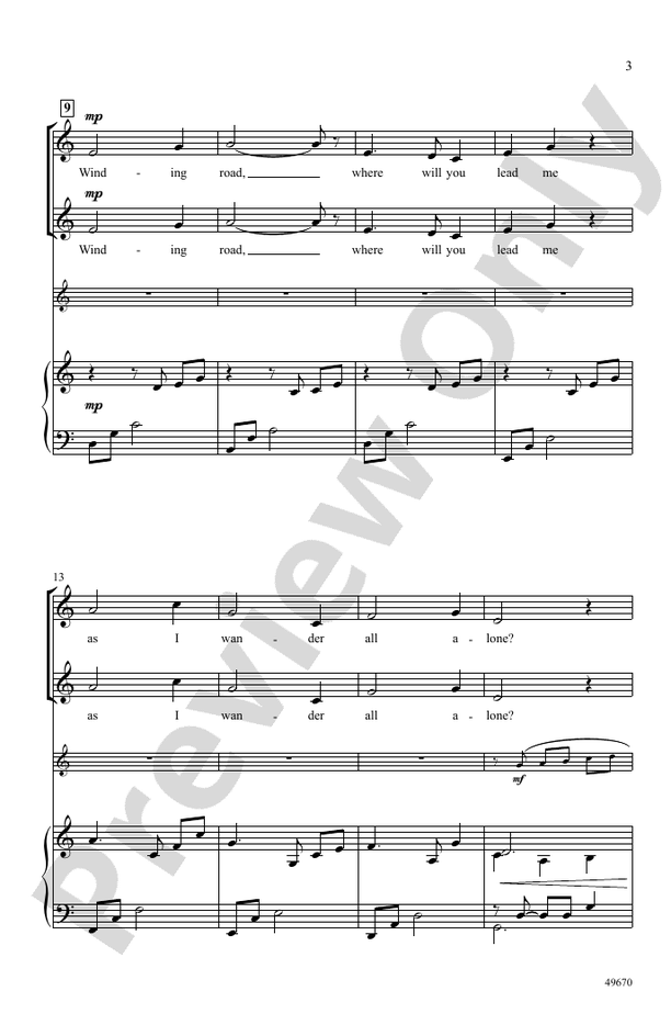 I'm Homeward Bound - 2 Part Treble Choral Octavo (Digital Download)