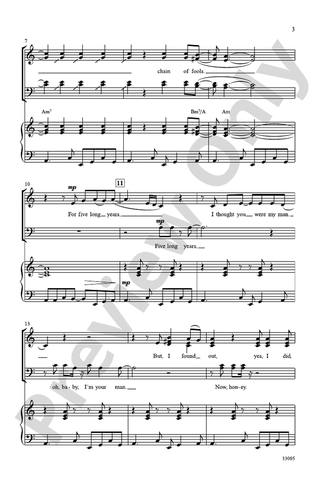 Chain of Fools – SATB Choral Octavo (Digital Download)