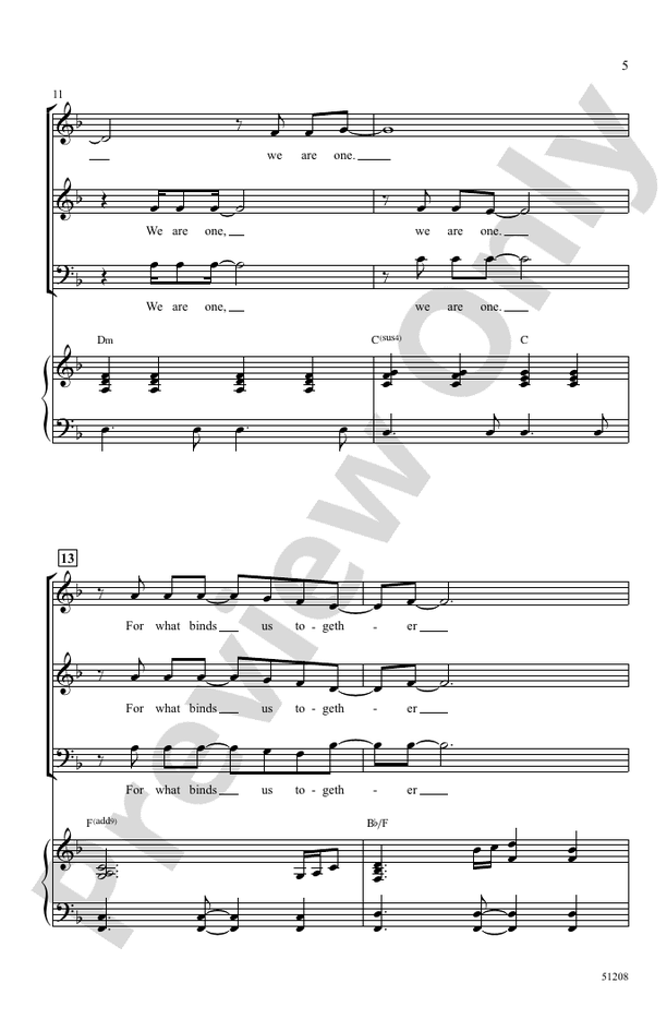 Beneath One Sun - 3 Part Mixed Choral Octavo (Digital Download)