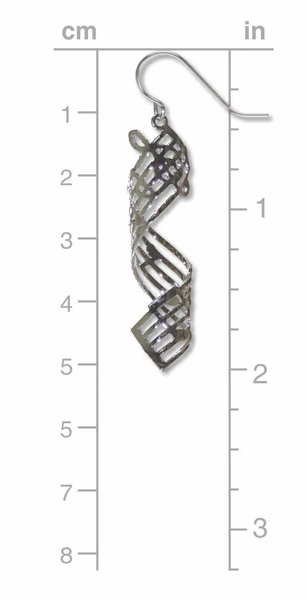 Beethoven's Fifth Musical Note Drop Earrings