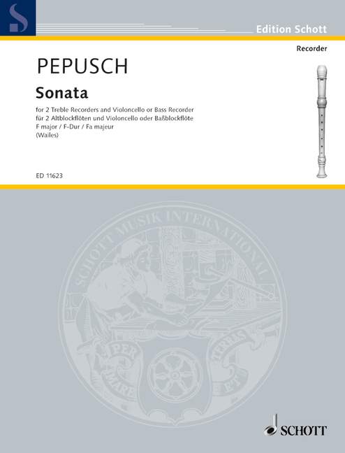 Sonata In F 2 Treb Rec/Cello