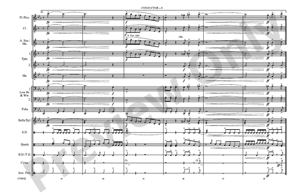 Chain of Fools – Marching Band Conductor Score & Parts (Digital Download)