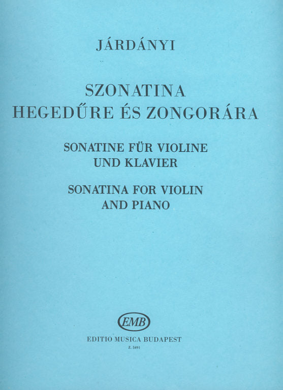 Jardanyi - Sonatina - Violin/Piano Accompaniment EMB Z5491