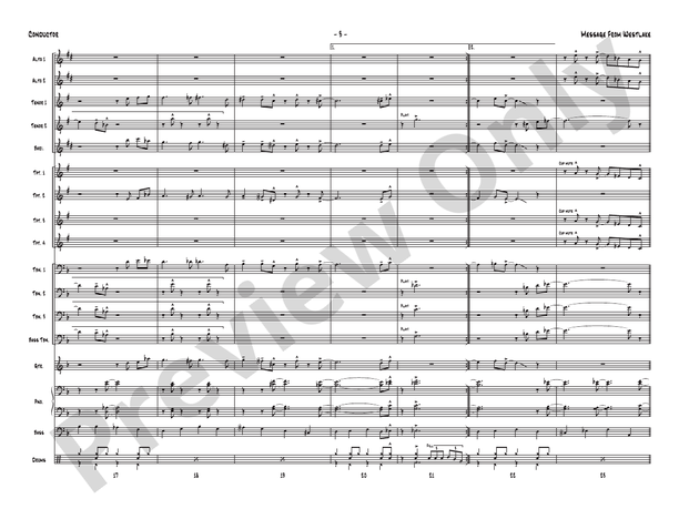 Message from Westlake – Jazz Ensemble Conductor Score & Parts (Digital Download)