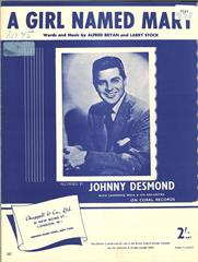 A Girl Named Mary - Johnny Desmond - PVG (Digital Download)