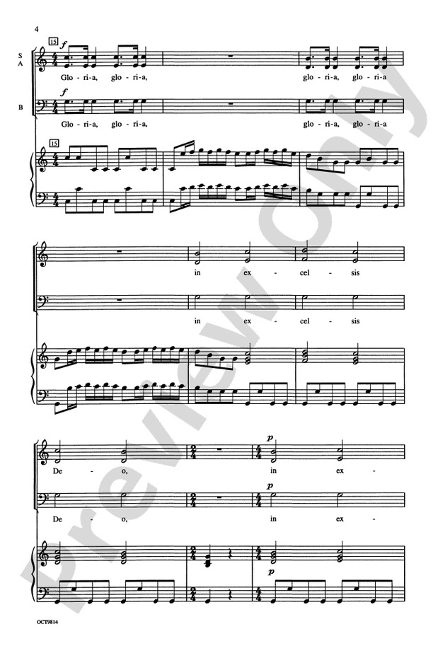 Gloria - Antonio Vivaldi (Arr. Russell L Robinson) – SAB Choral Octavo (Digital Download)
