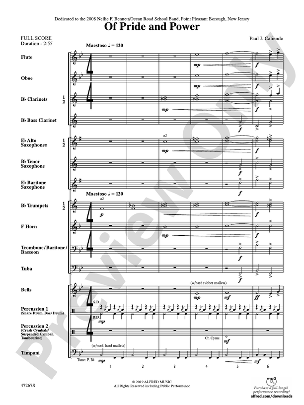Of Pride and Power - Concert Band Conductor Score & Parts (Digital Download)