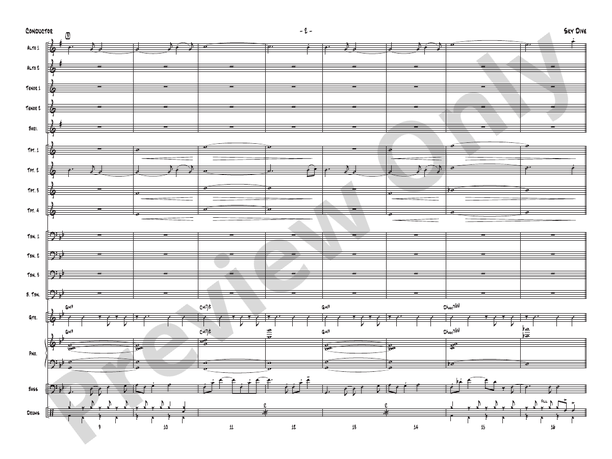 Sky Dive - Jazz Ensemble Conductor Score & Parts(Digital Download)