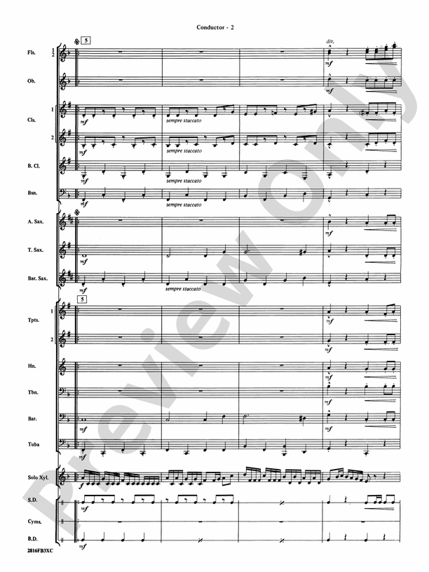 Fiddle-Faddle (Grade 2) - Concert Band Conductor Score & Parts (Digital Download)