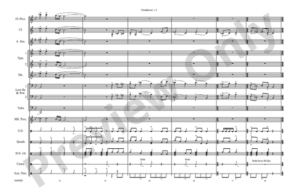 Black Dog – Marching Band Conductor Score & Parts (Digital Download)
