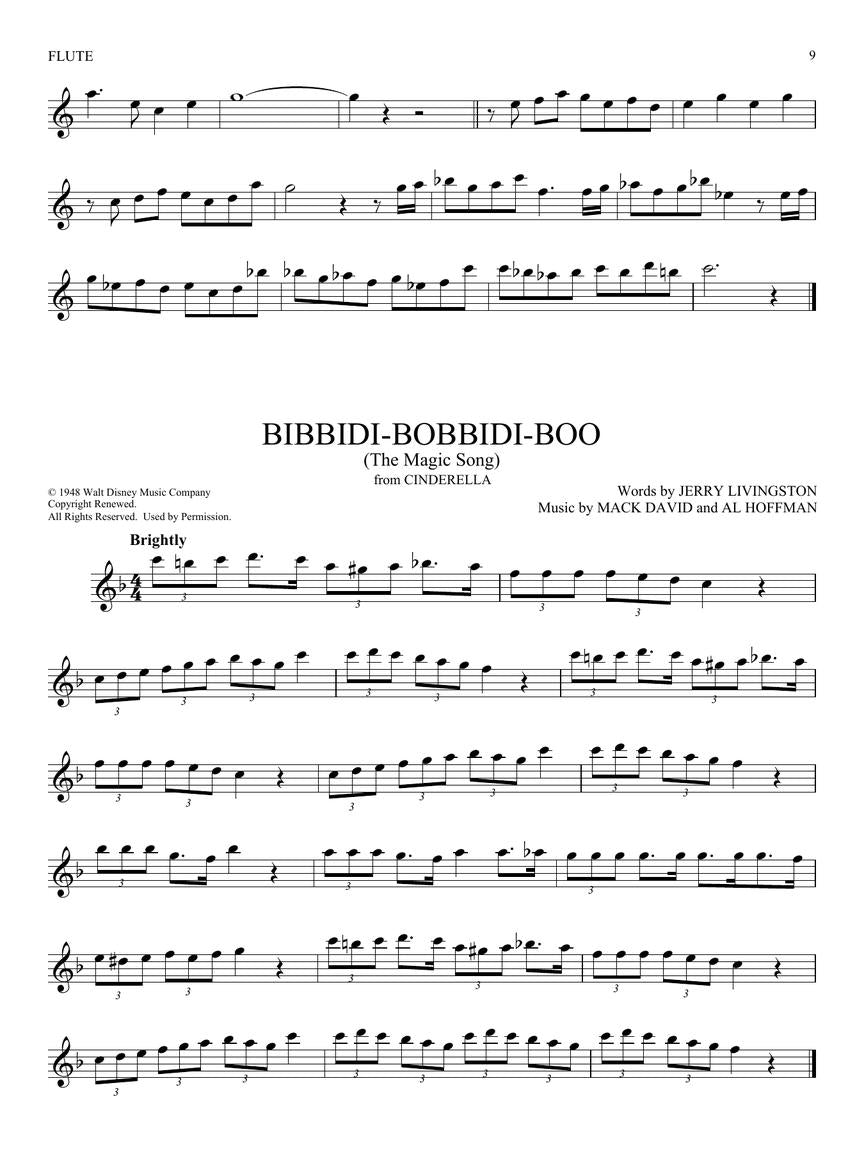 101 Disney Songs - Flute Solo - Hal Leonard 244104