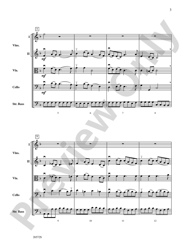 Sheep May Safely Graze – String Orchestra Conductor Score & Parts (Digital Download)