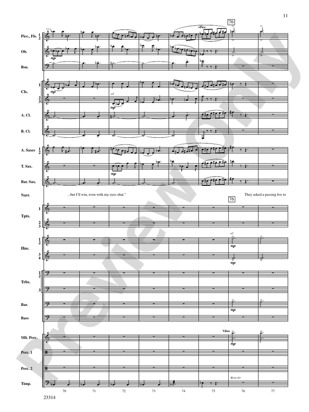 Aesop's Fables - Concert Band Conductor Score & Parts (Digital Download)