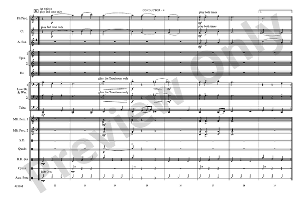You're Still a Young Man – Marching Band Conductor Score & Parts (Digital Download)