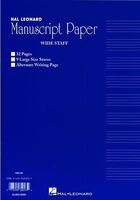 Wide Staff Manuscript 32 Page (Blue) 9 Staves/Interleaved -