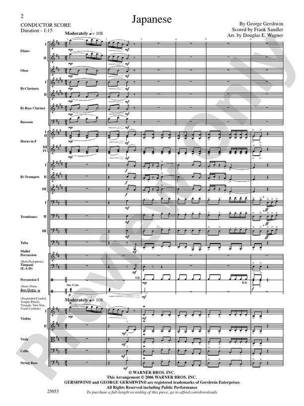 Japanese - Full Orchestra Conductor Score & Parts (Digital Download)