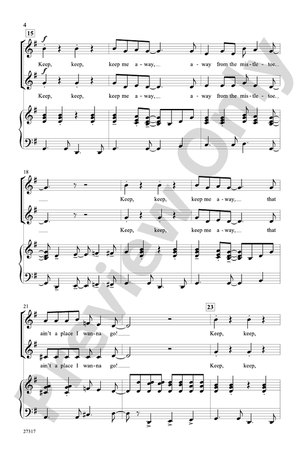 Away from the Mistletoe – 2-Part Choral Octavo (Digital Download)