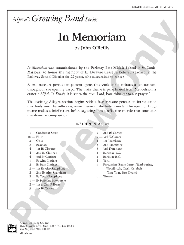 In My Blood - Concert Band Conductor Score & Parts (Digital Download)