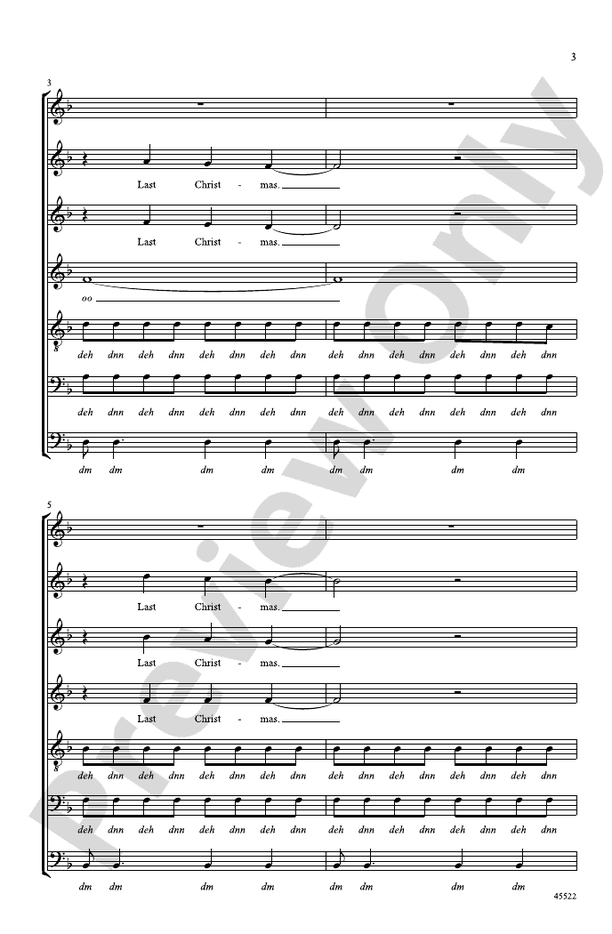 Last Christmas – SATB, a cappella Choral Octavo (Digital Download)