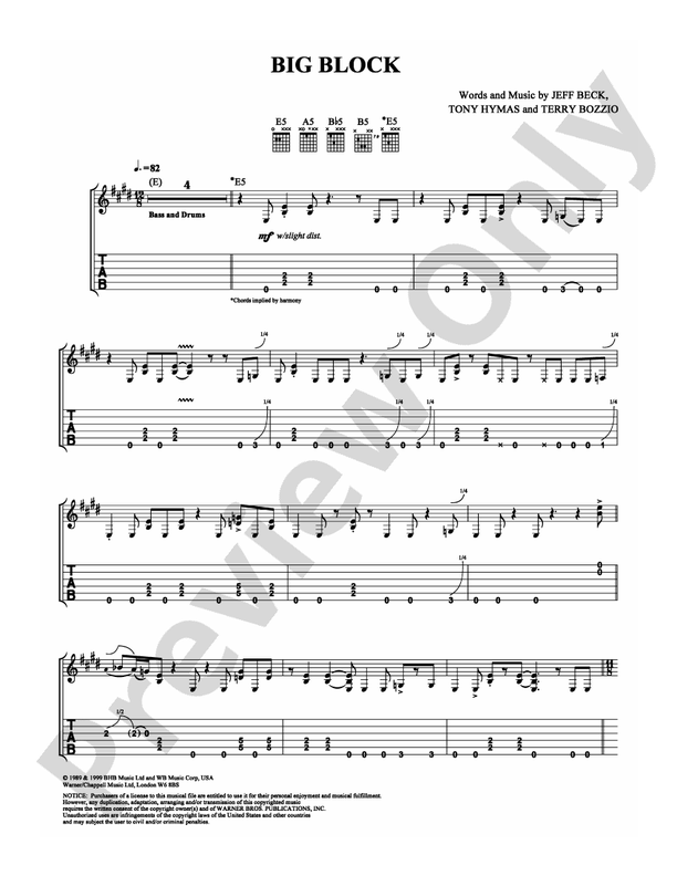 Big Block - Guitar TAB (Digital Download)