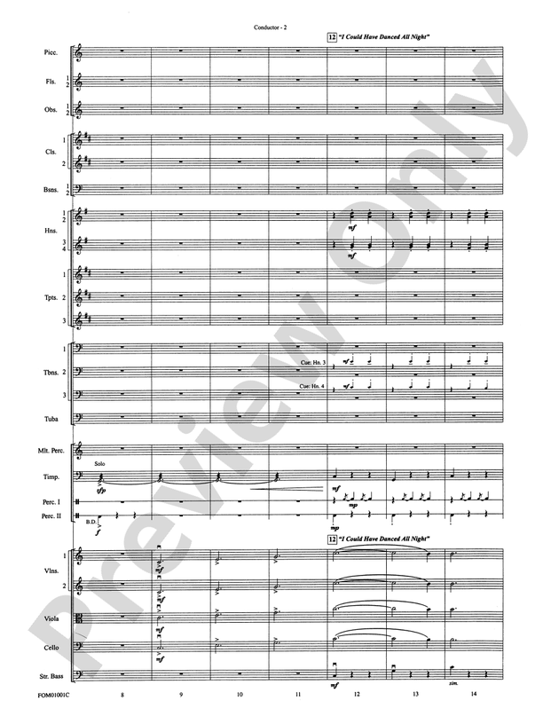 My Fair Lady (Medley) - Full Orchestra Conductor Score & Parts (Digital Download)
