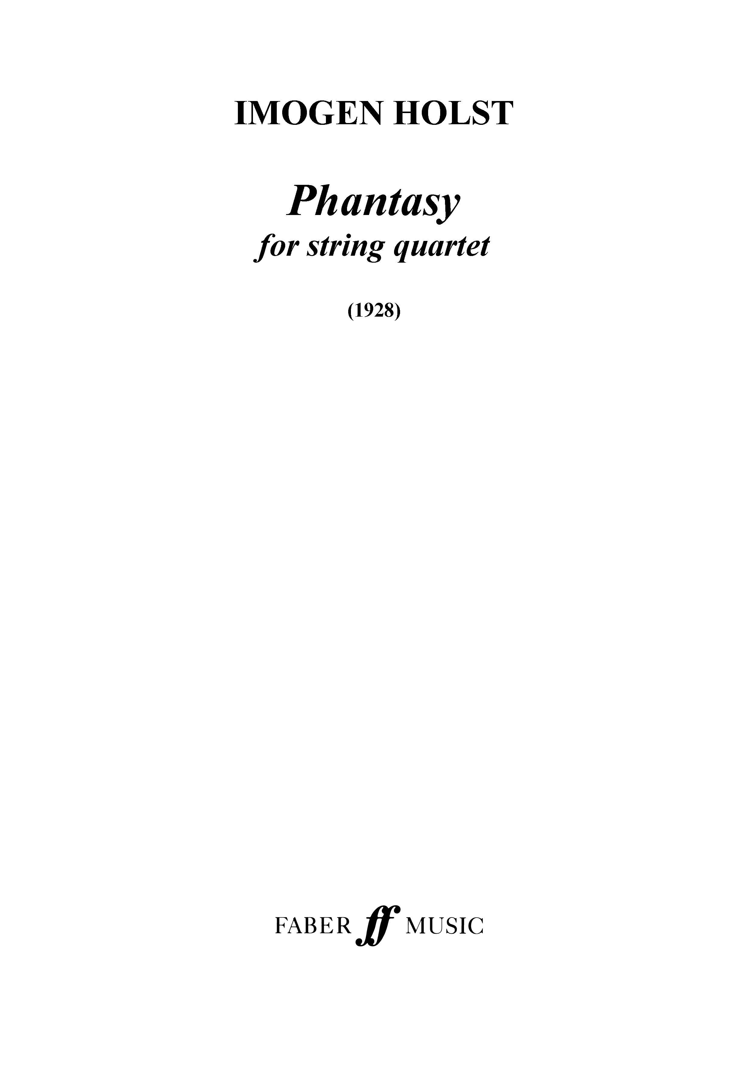 Phantasy Quartet - String Quartet Full Score (Digital Download)