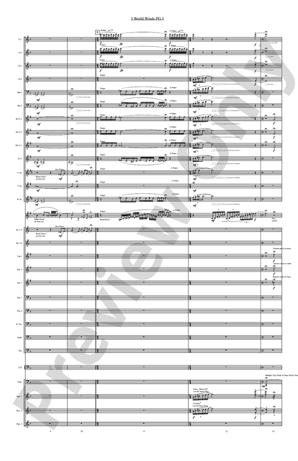 Three World Winds - Concert Band Conductor Score & Parts (Digital Download)
