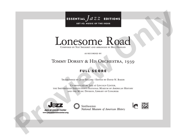 Lonesome Road - Jazz Ensemble Conductor Score & Parts (Digital Download)
