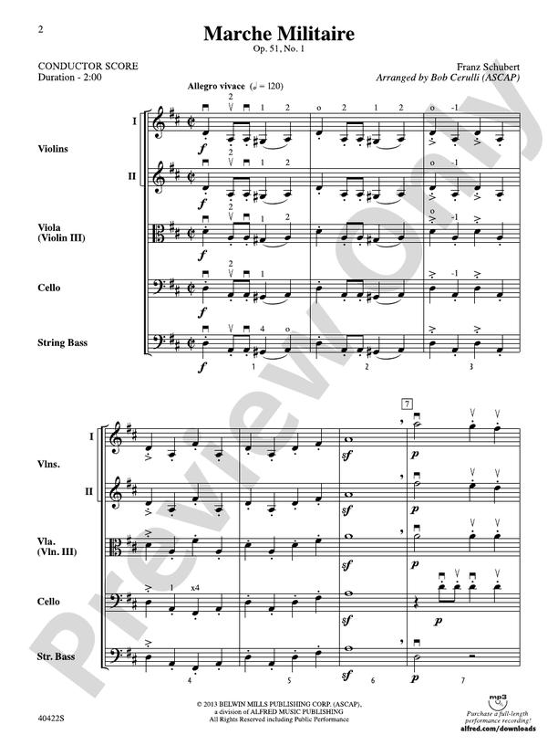 March Militaire – String Orchestra Conductor Score & Parts (Digital Download)