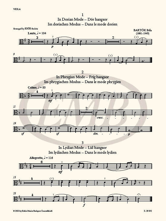 Bartok - The Microcosm of String Ensemble Music Volume 2 - String Orchestra edited by Soos/Borsos EMB Z20032