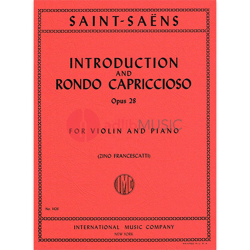Saint-Saens - Introduction & Rondo Capriccioso Op28 - Violin/Piano Accompaniment IMC IMC1426