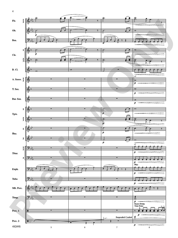 Midnight Christmas Eve - Concert Band Conductor Score & Parts (Digital Download)