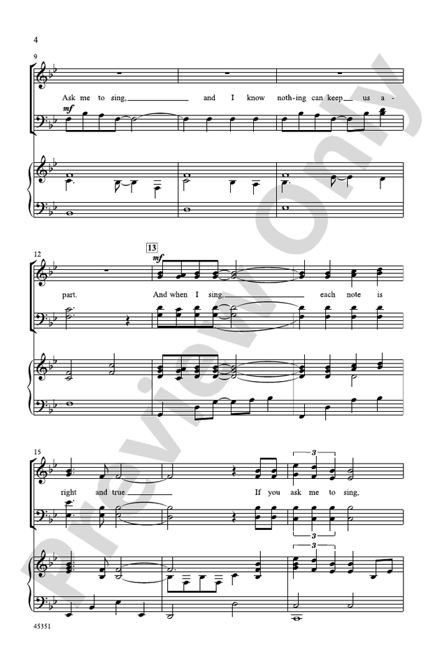 Ask Me to Sing – SATB Choral Octavo (Digital Download)