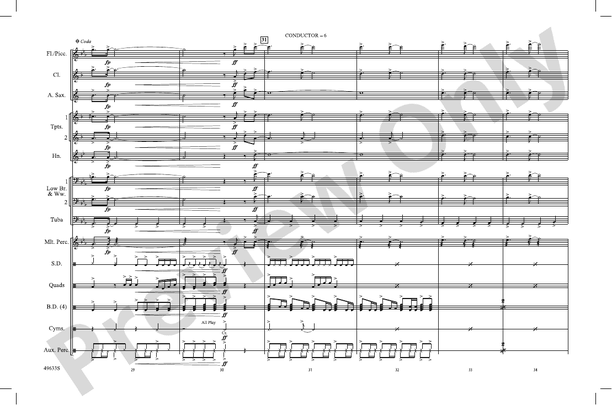 Take My Breath – Marching Band Conductor Score & Parts (Digital Download)