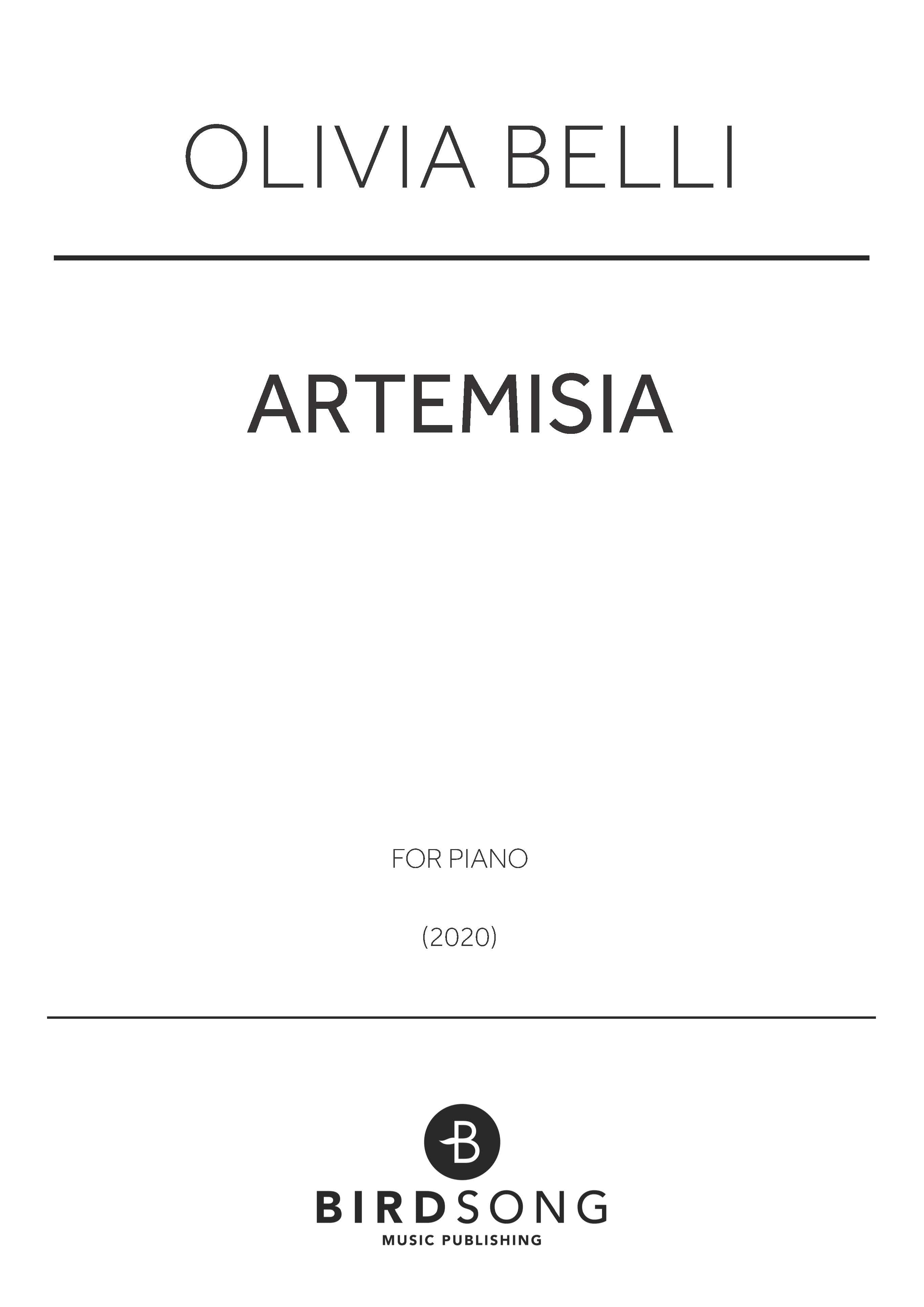 Belli - Artemisia - Piano Solo (Digital Download)