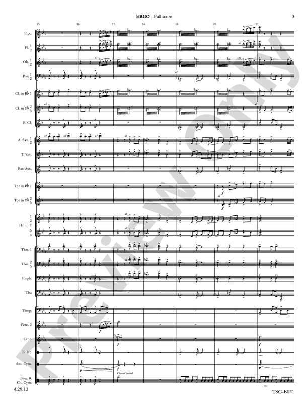 Ergo - Concert Band Conductor Score & Parts (Digital Download)