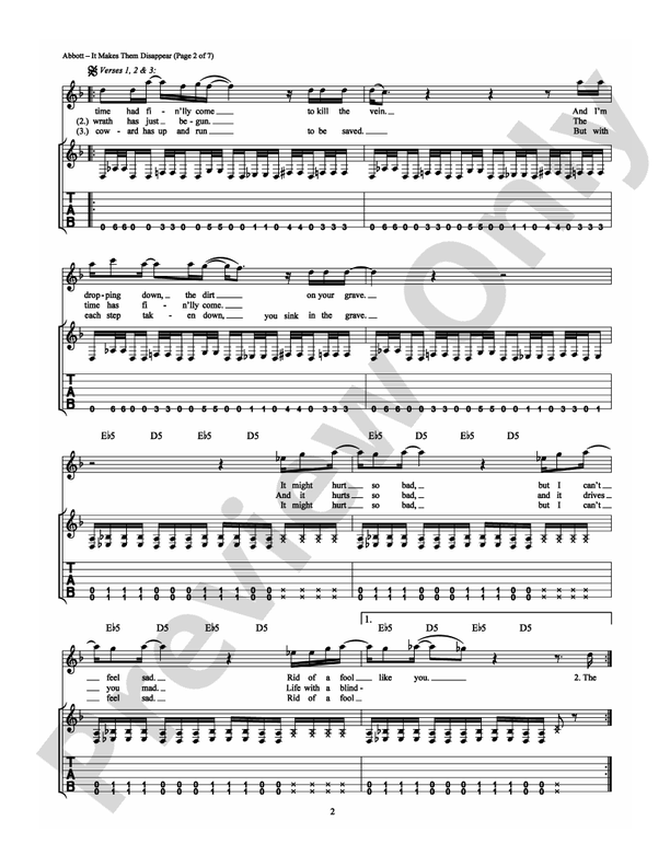 It Makes Them Disappear - Guitar TAB (Digital Download)