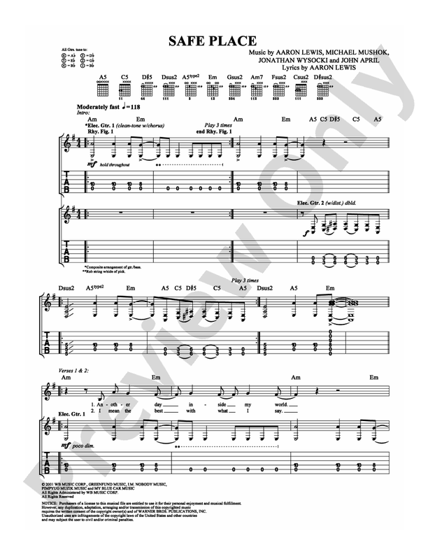 Safe Place - Guitar TAB (Digital Download)