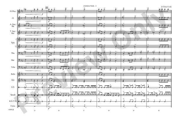 Conquest (from Captain from Castille) – Marching Band Conductor Score & Parts (Digital Download)