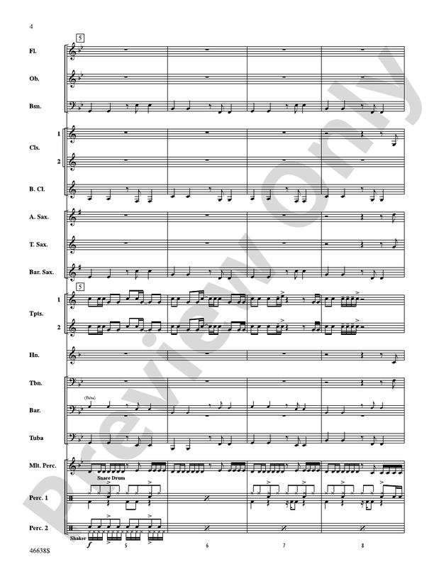 One Foot - Concert Band Conductor Score & Parts (Digital Download)