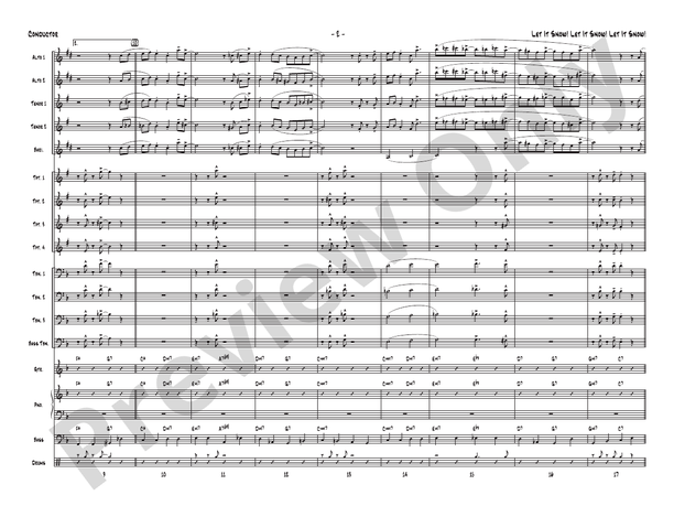 Let It Snow! Let It Snow! Let It Snow! (Grade 3) - Jazz Ensemble Conductor Score & Parts(Digital Download)
