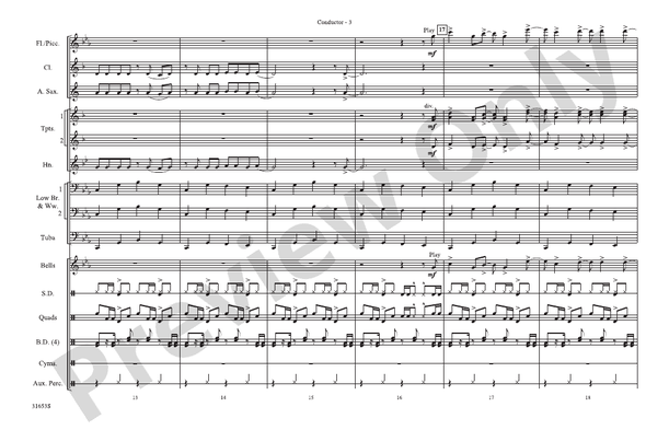 4 Minutes – Marching Band Conductor Score & Parts (Digital Download)