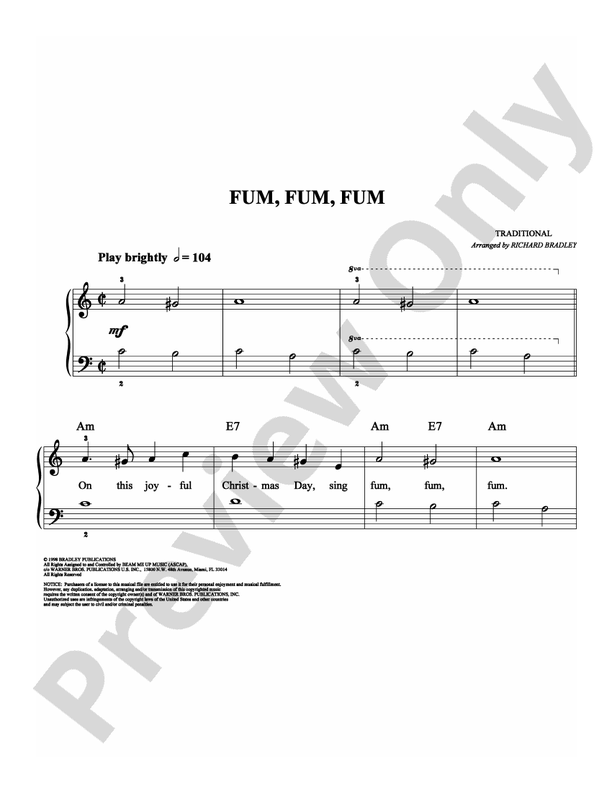 Fum, Fum, Fum - DSM-PS-0000294 - Easy Piano (Digital Download)