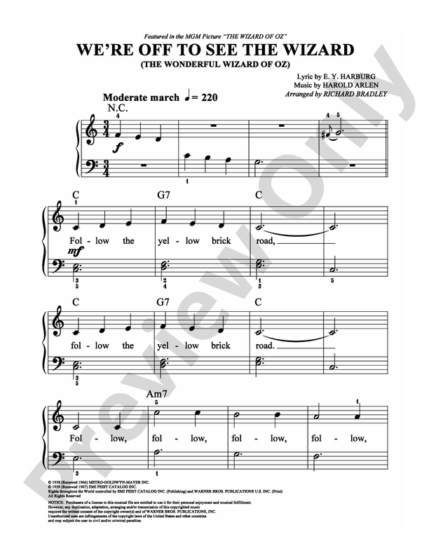 We're Off to See the Wizard - DSM-PS-0007116 - Easy Piano (Digital Download)