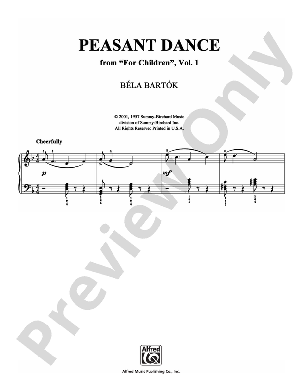 Bartok - Peasant Dance - DSM-PS-0000209 - Piano (Digital Download)