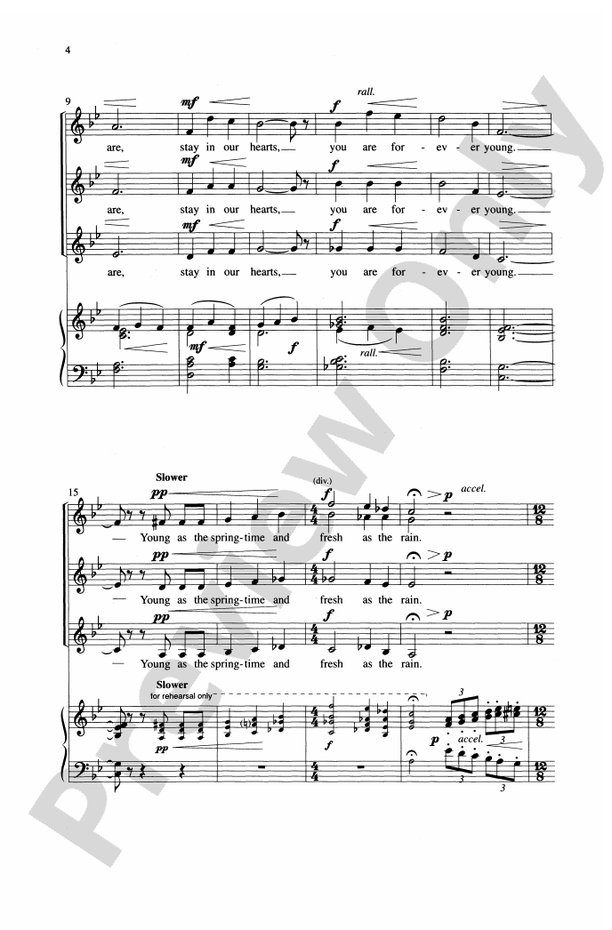 Anne of Green Gables - SSA Choral Octavo (Digital Download)