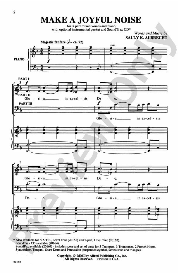 Make a Joyful Noise – 3-Part Mixed Choral Octavo (Digital Download)