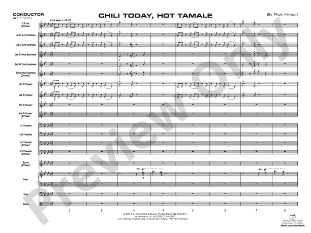Chili Today, Hot Tamale - Jazz Ensemble Conductor Score & Parts (Digital Download)